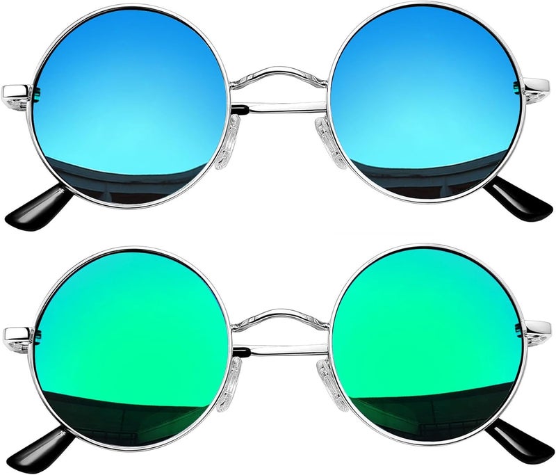 Joopin Hippie Round Sunglasses for Women Men Small Circle Sun Glasses Polarized UV400 Protection - Image 1